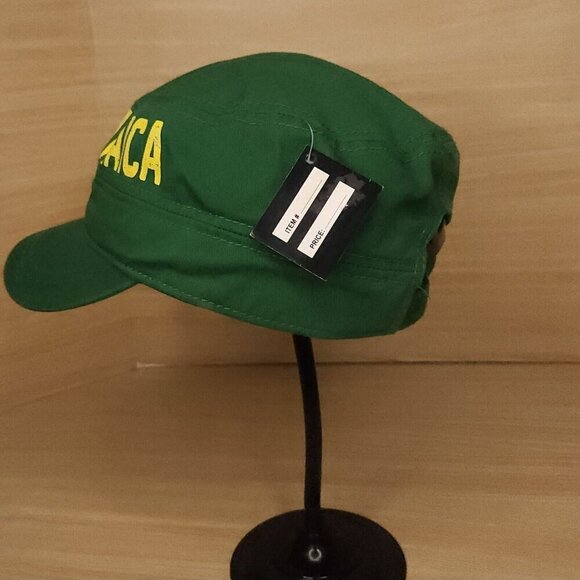 Jamiaca Green Yellow New Cadet Style Hat Cap TBL Headwear - Picture 3 of 8